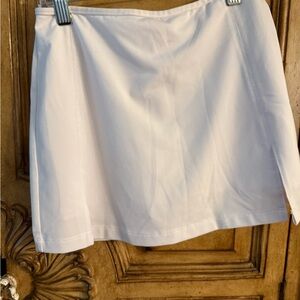 White Women's Tennis Skirt -Peachy Tan